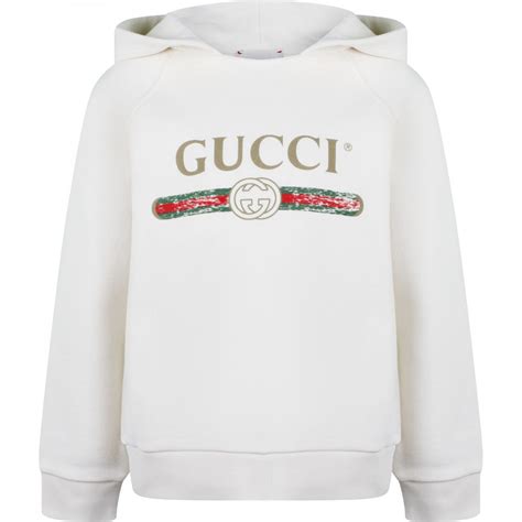 black and white gucci hoodie|white Gucci hoodie for kids.